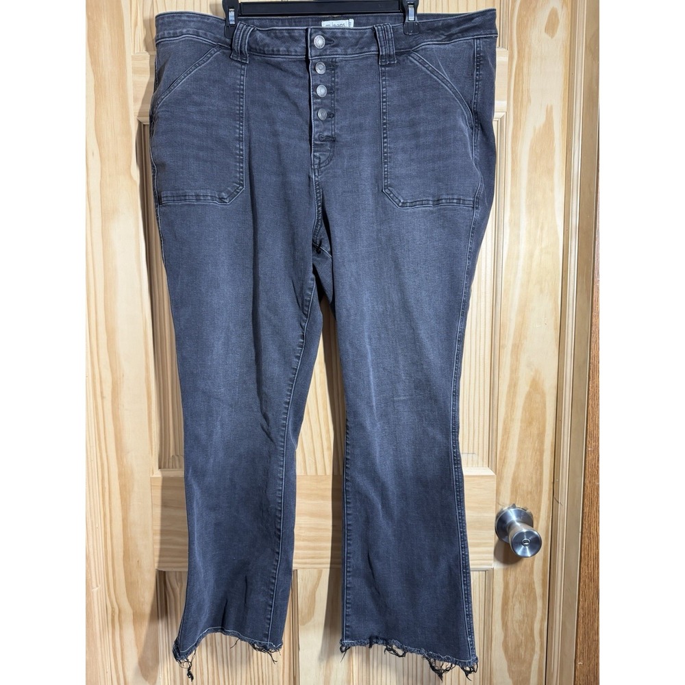 Maurice's High-rise, 22W, Black, Jeans, Stretchy, Barely Boot Cut, Distressed